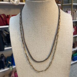 Glass chain necklace